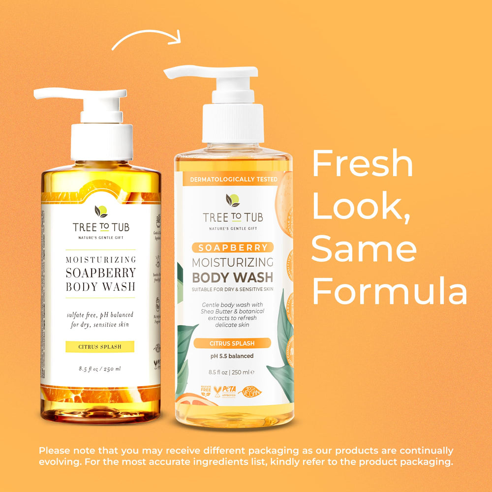Parfum d'agrumes rafraîchissant dans Tree to Tub Citrus Body Wash sans sulfate.