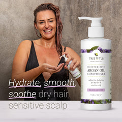 Tree to Tub Conditionneur à l’argan et coco — nourrit et démêle en douceur.
