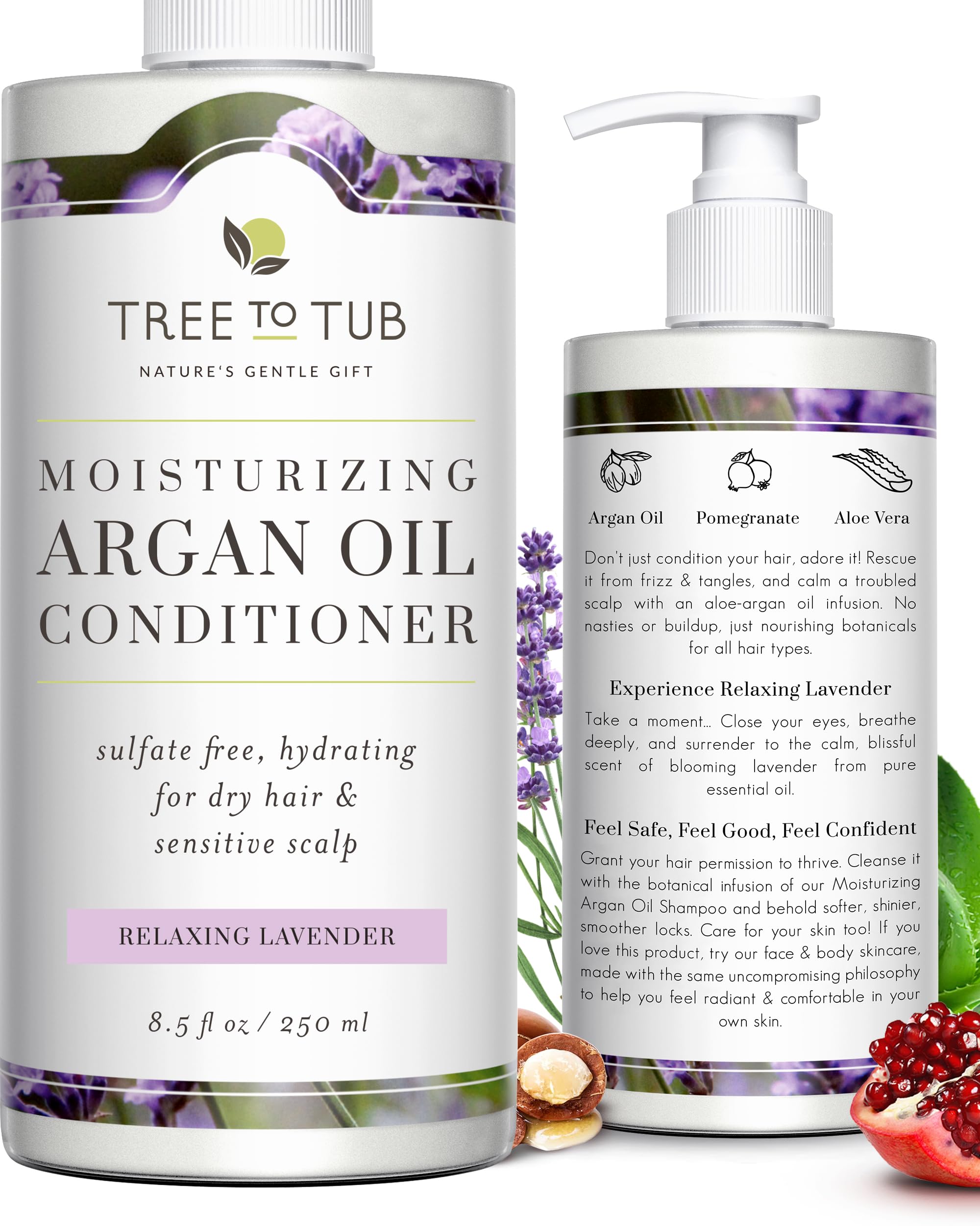 Tree to Tub Conditionneur pour cheveux secs — bouteille hydratante et douceur durable.