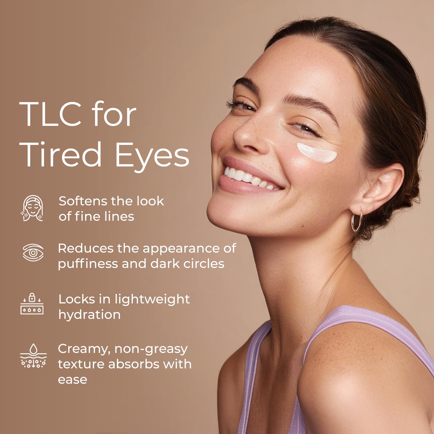 Tree to Tub Crème Yeux Rides Visage lisse les ridules et offre douceur.