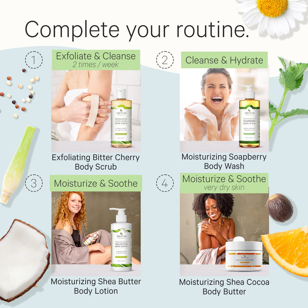 Tree to Tub gel douche menthe usage quotidien, idéal pour peaux sensibles.