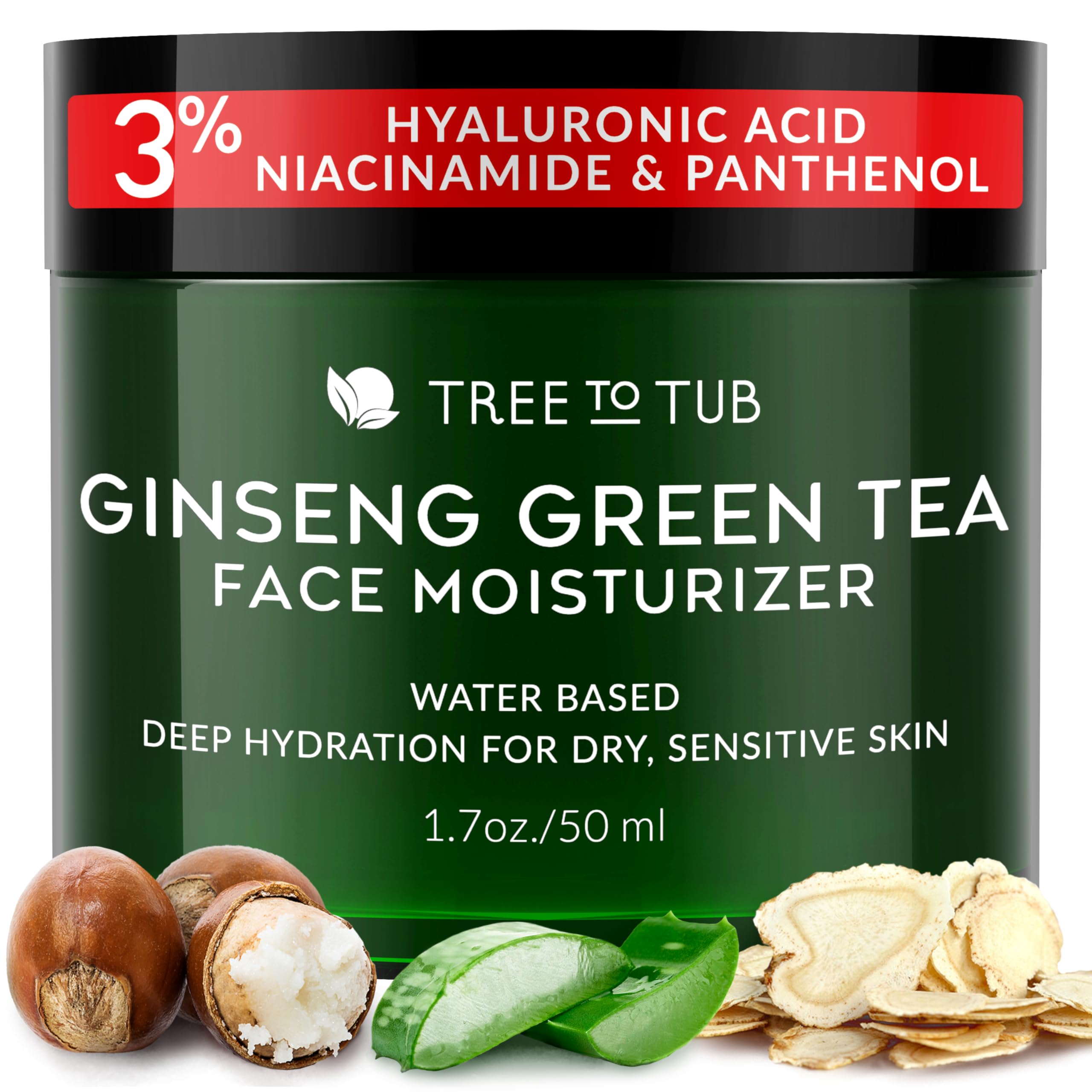 Tree To Tub Hydratant Visage Eau Base: hydratation légère adaptée à tous types de peau.