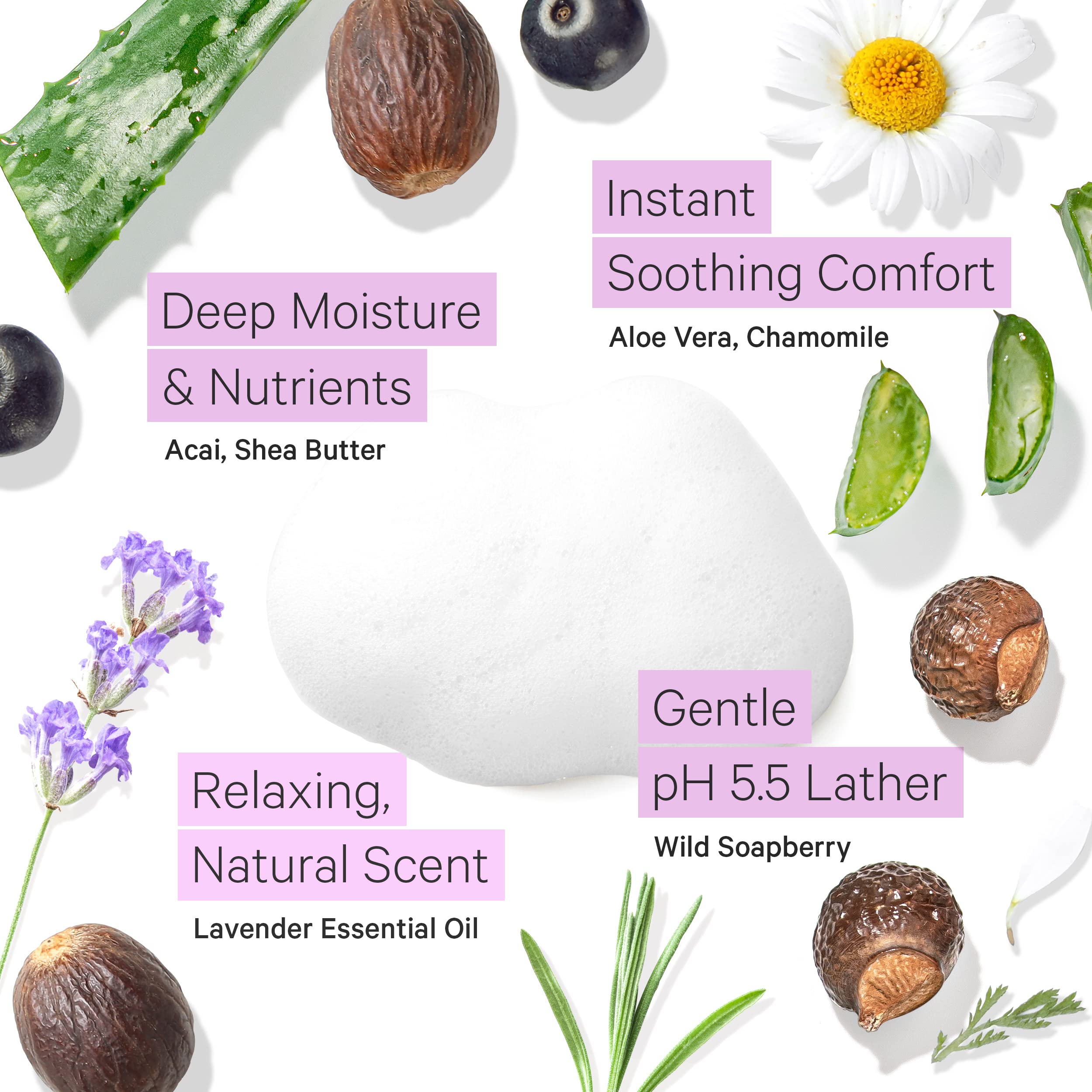 Tree to Tub lavage visage acai bio botanique pour éclat naturel.