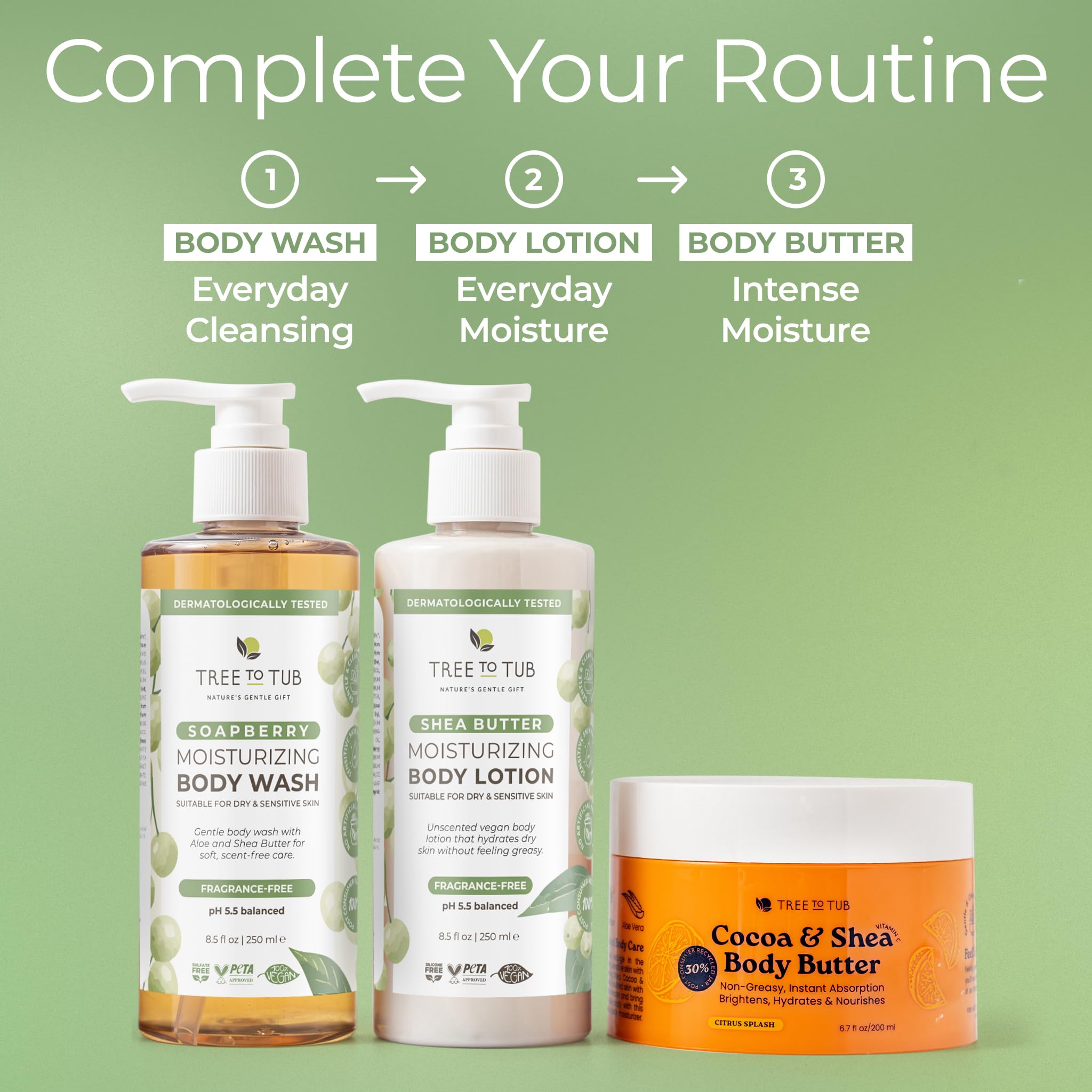 Routine quotidienne Tree to Tub, soin facile