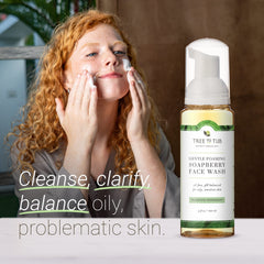 Tree to Tub nettoyant visage sensible — mousse crèmeuse qui nettoie sans dessécher.