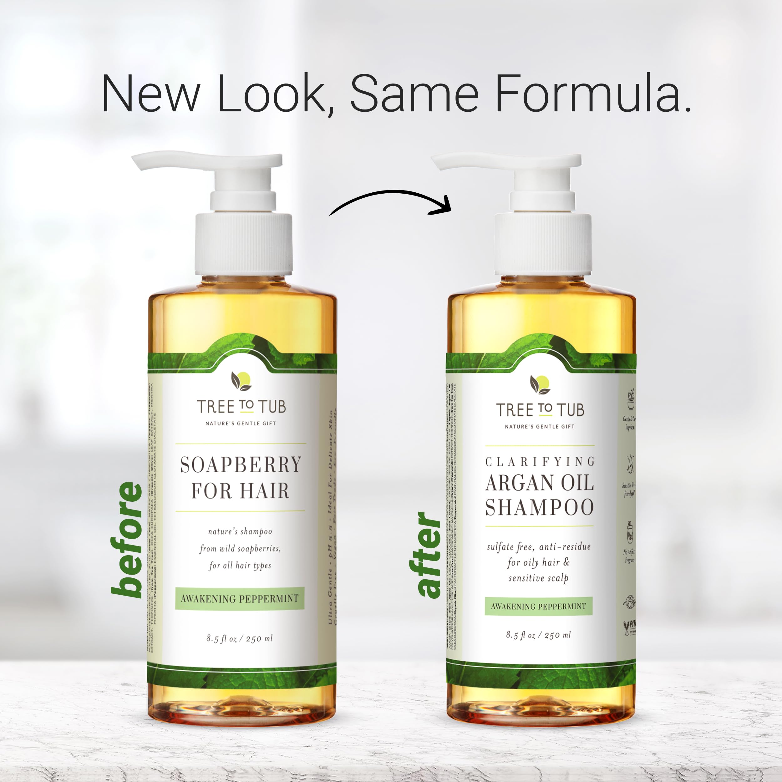 Tree to Tub Peppermint Shampoo – aloé vera apaise le cuir chevelu sensible.