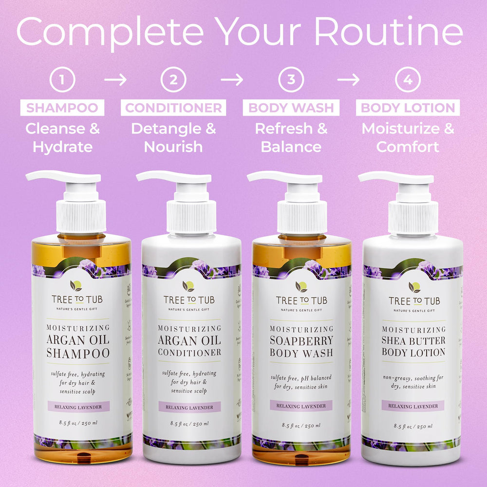 Tree To Tub Sans Sulfates Emblème, formule douce pour cheveux sensibles.