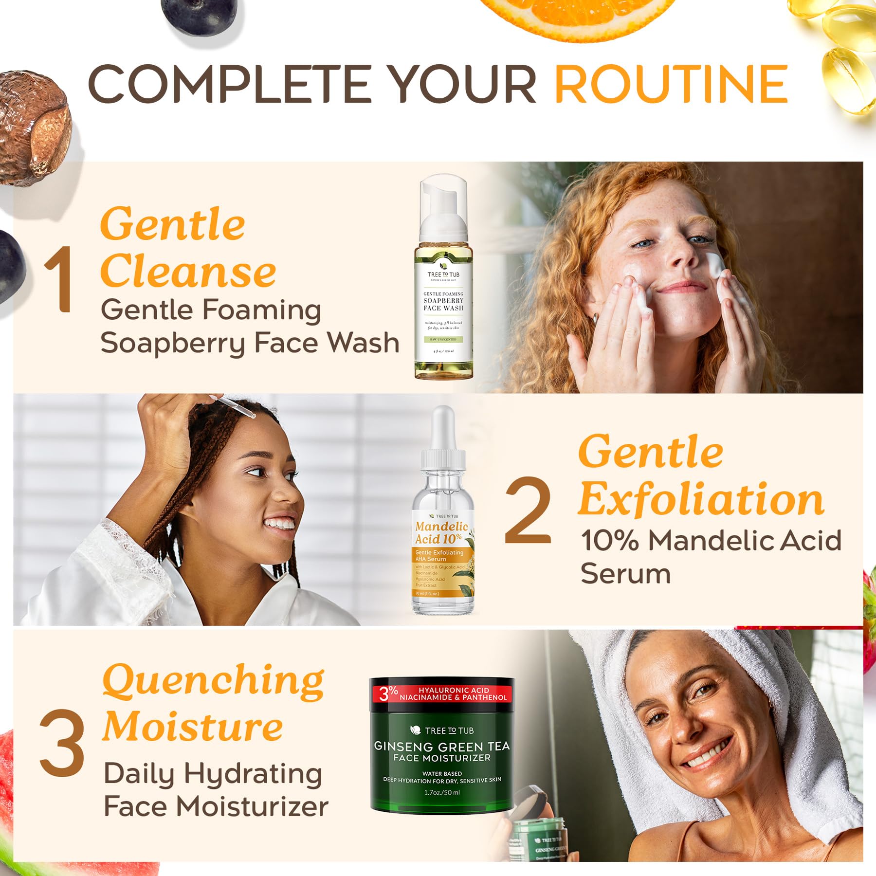 Tree To Tub Mandelique Serum sur peau – effet lissant et lumineux
