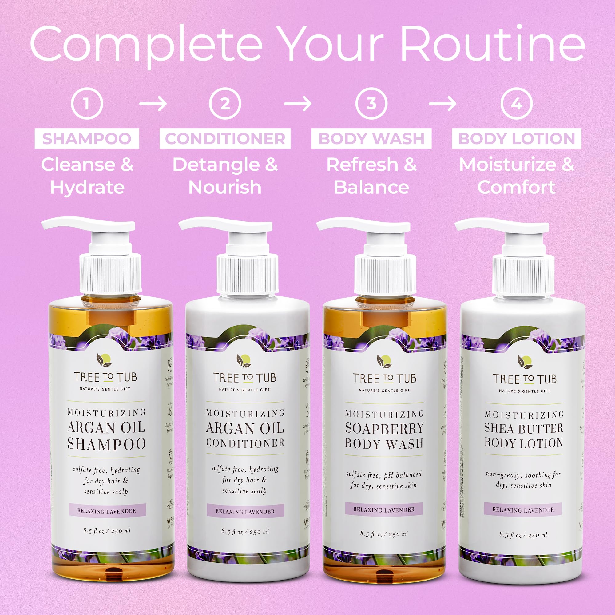 Tree to Tub Shampoing Lavande: pH équilibré pour cheveux plus harmonieux