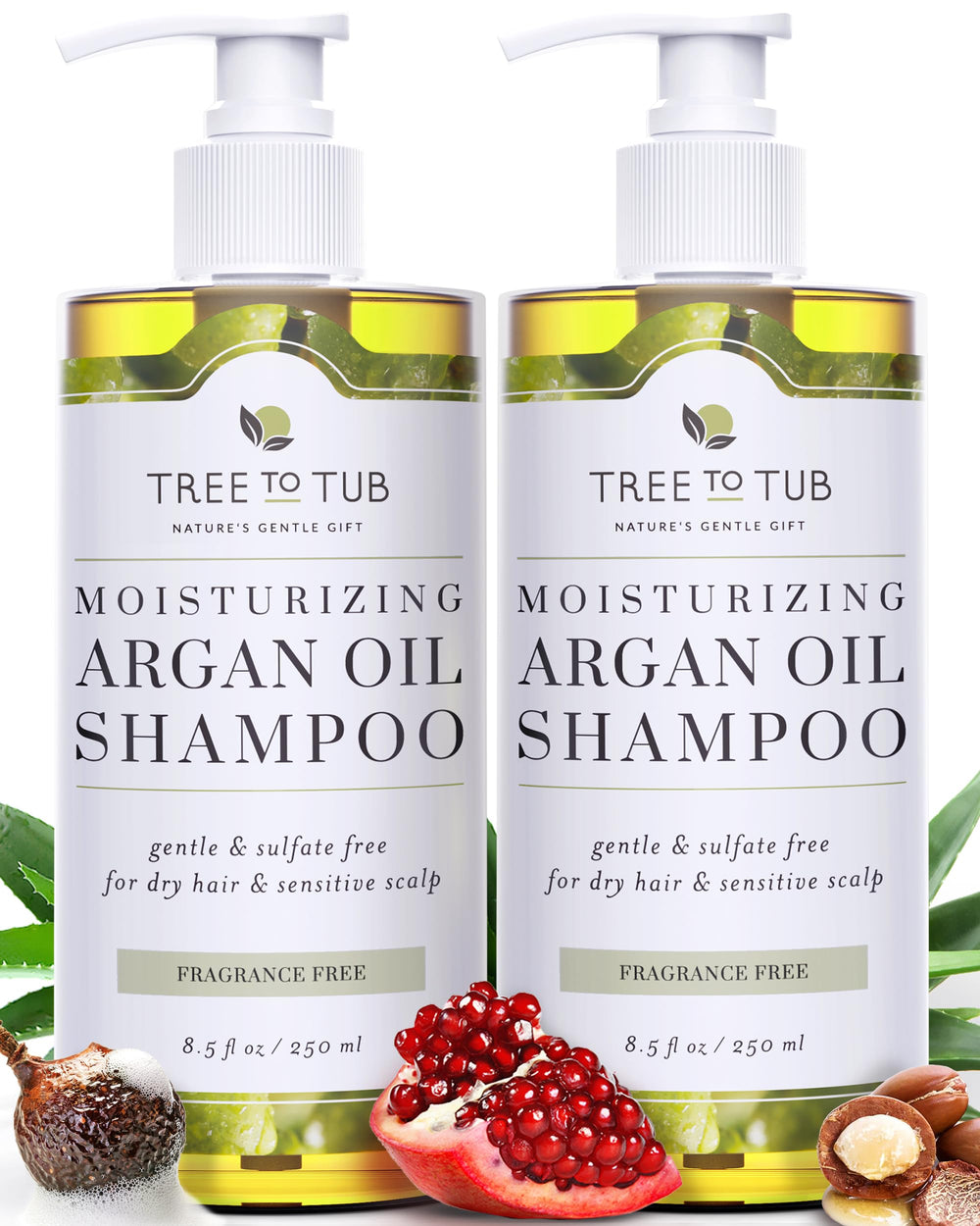 Tree to Tub Shampoing Sans Parfum pour cuir chevelu sec, douceur essentielle.