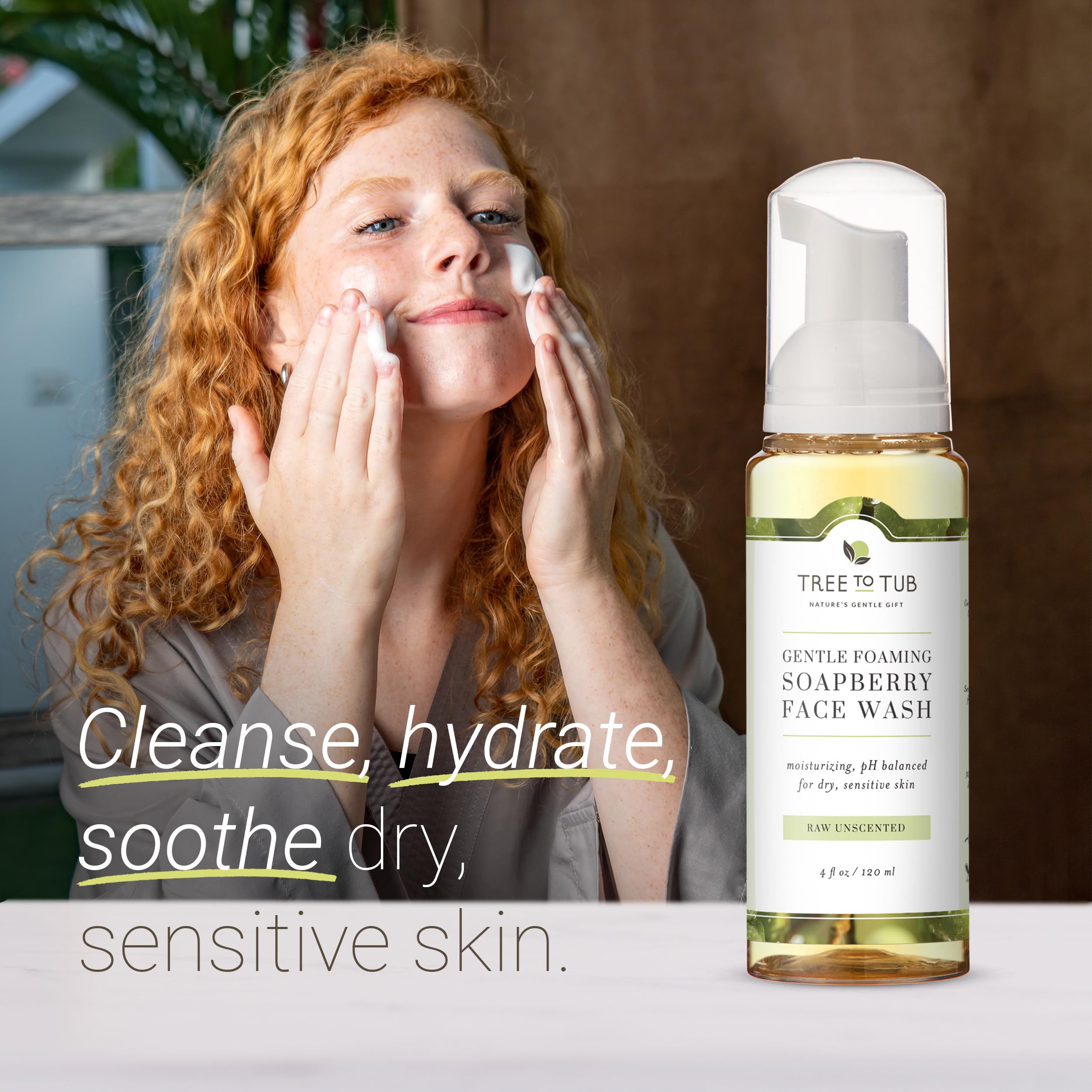 Texture mousse-visage hydratante offrant une sensation douce et nourrissante
