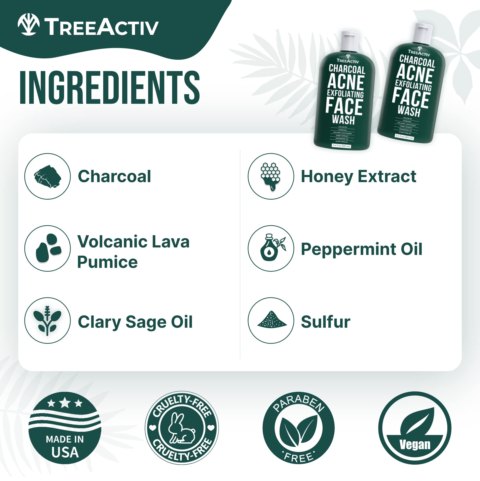 TreeActiv adapté pour tous types de peau : nettoyant doux et polyvalent