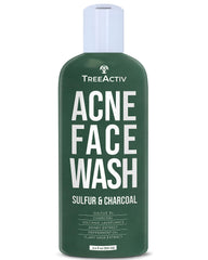 TreeActiv nettoyant charbon acné : bouteille purifiante pour pores nets et frais