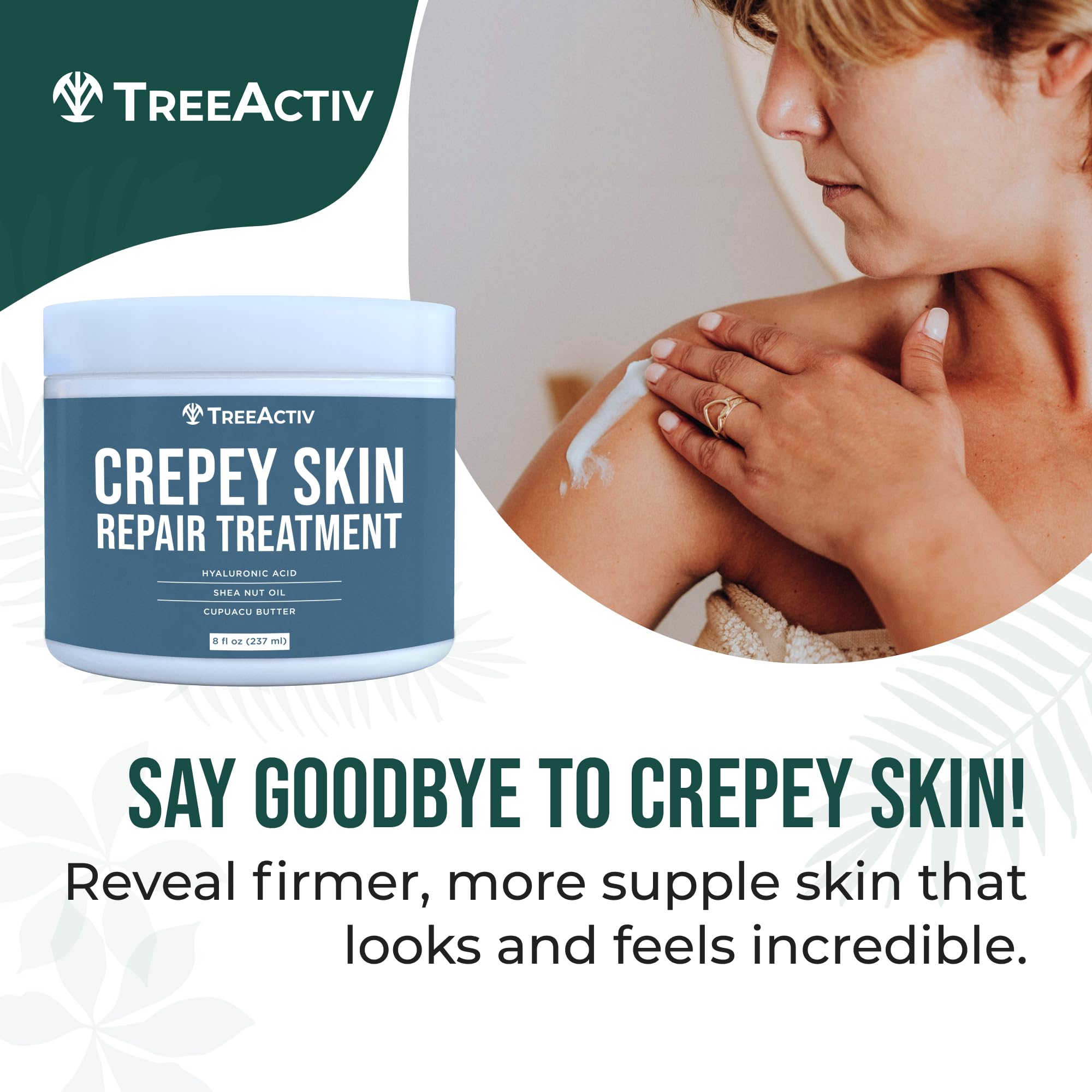 TreeActiv Crème crepée - application en massage circulaire pour absorption optimale