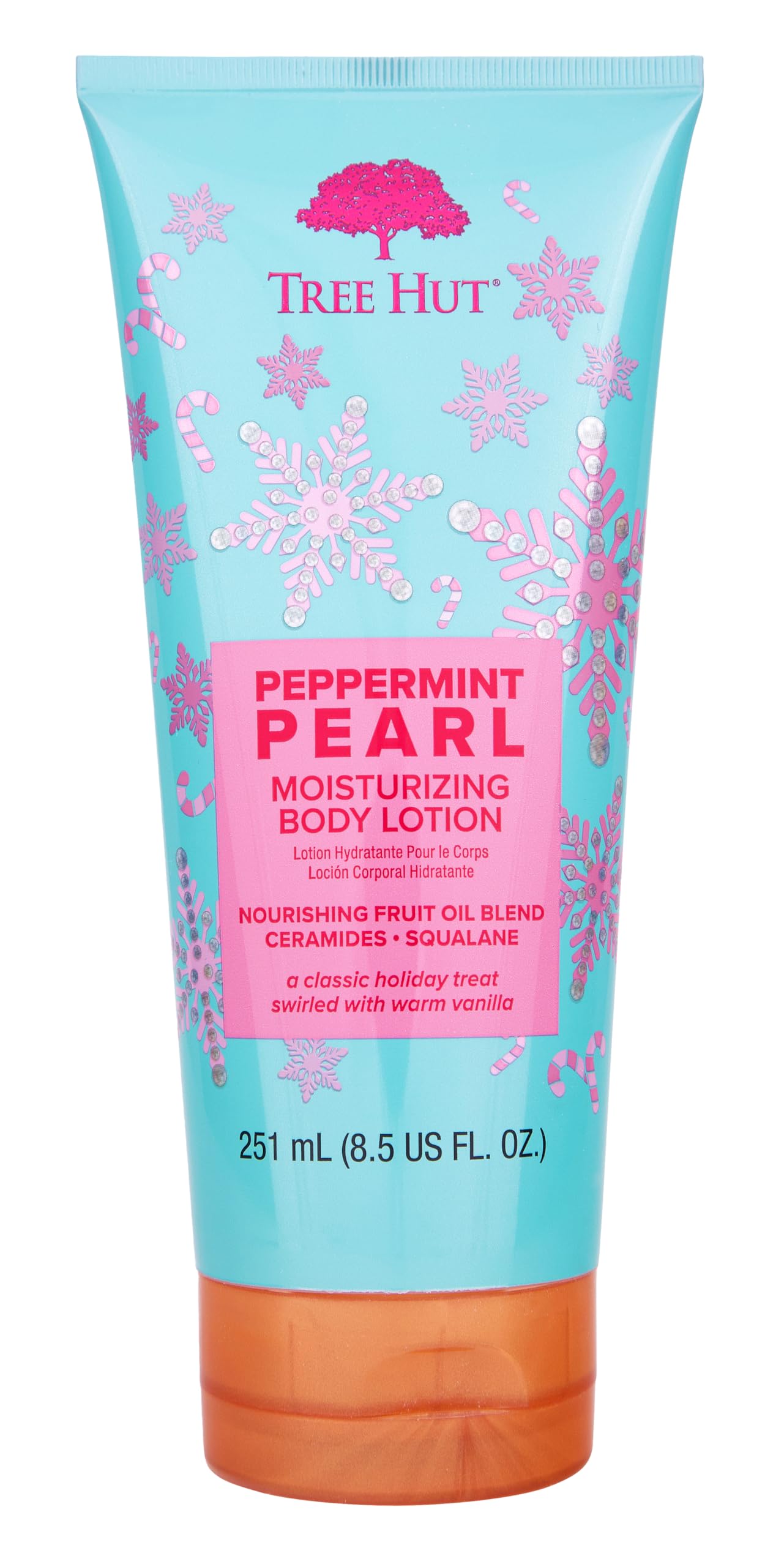 Tree Hut Menthe-Poivrée Lotion, bouteille montrant hydratation rafraîchissante pour la peau