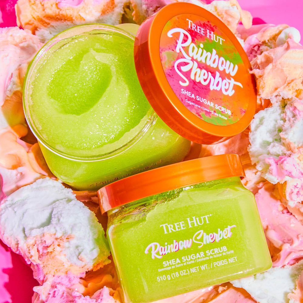Tree Hut Rainbow Shea Sugar Scrub : exfoliation douce prête pour rasage