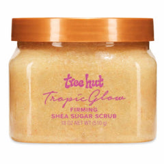 Gommage Tree Hut Tropic Glow au sucre et karité — exfoliation douce pour peau lisse.