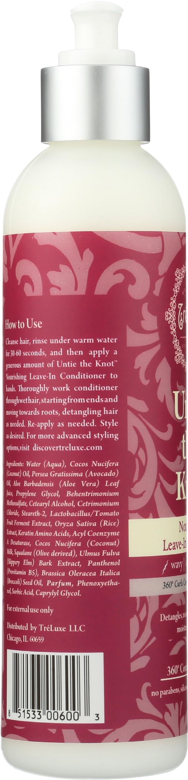 Treluxe après-shampooing sans rinçage, format pratique pour routines pressées.