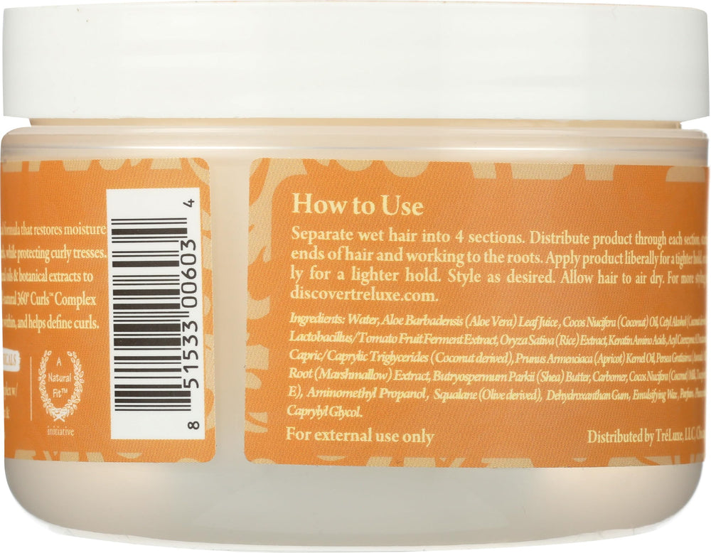 Treluxe open jar texture displaying creamy styling crème for smooth application