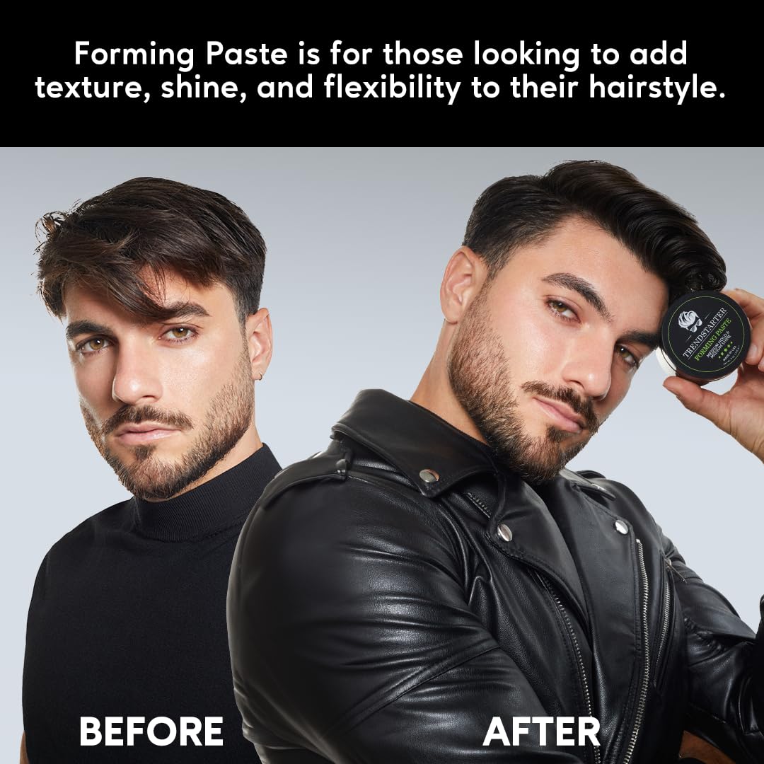 TRENDSTARTER Forming Paste s'applique rapidement pour styliser les cheveux.