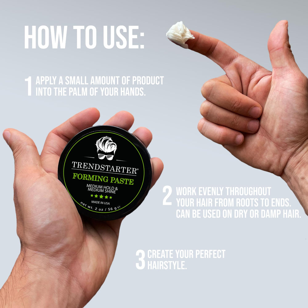 TRENDSTARTER Forming Paste contient des protéines de soie pour nourrir les cheveux.