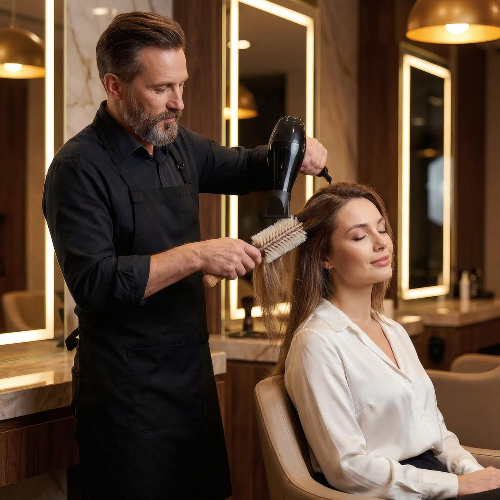 Utilisation à domicile avec TRENFI, sensation salon à chaque brossage.