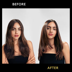 TRESemmé huile finissante application sur cheveux pour lisser les longueurs.