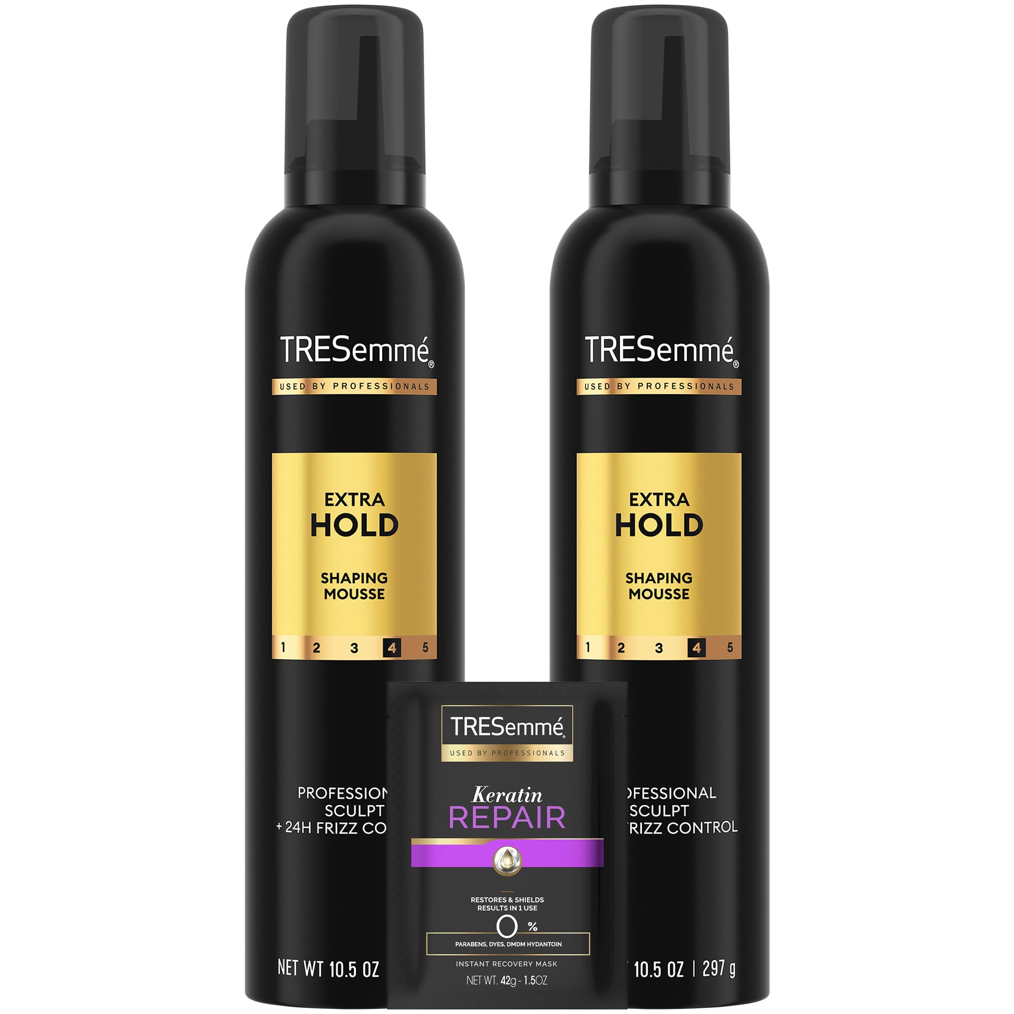 Tresemme duo mousse et masque – coffret pour coiffage durable et soin nourrissant.
