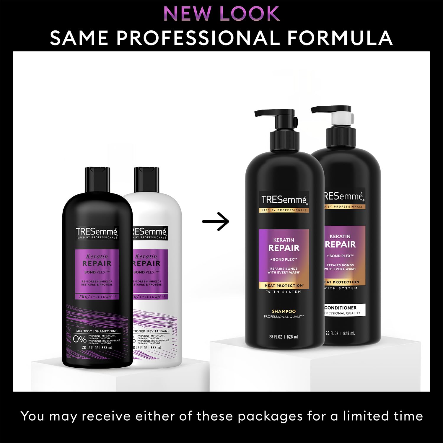 Keratin Repair, contrôle du frisottis en humidité pour cheveux bien maîtrisés.
