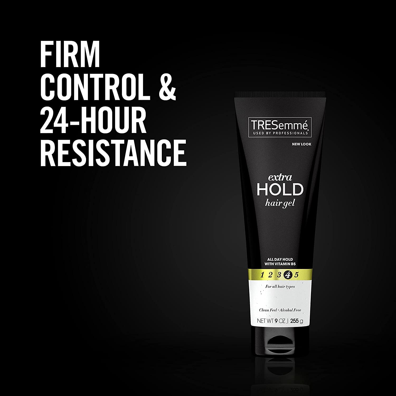 Volume et brillance accrus grâce au gel coiffant Tresemmé vitamine B.