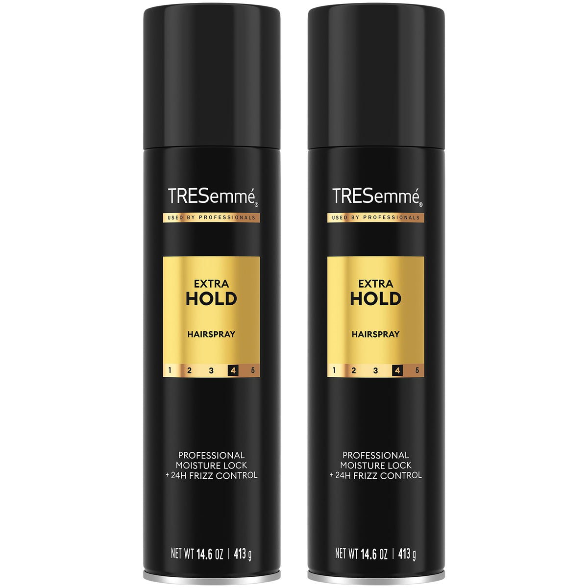 TRESemmé Hairspray flacon 2 bouteilles, maintien longue durée et look sans frisottis.