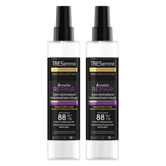TRESemmé Keratin Repair Leave-In Bottle for visibly stronger, smoother hair.
