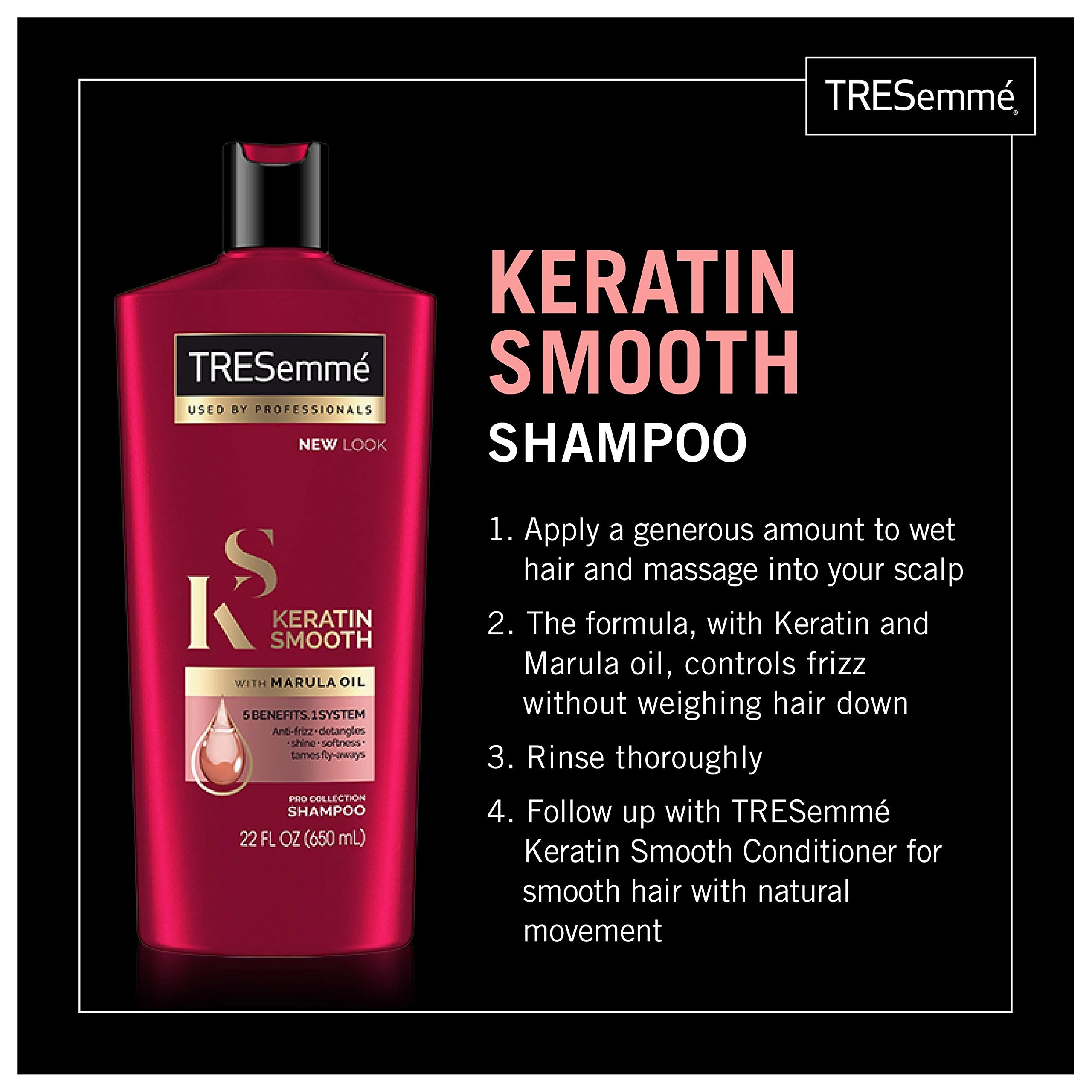 Step-by-step Keratin Smooth system visual cue for routines.