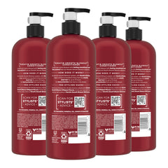 Texture crème du conditionneur kératine-lissant, hydratante et démêlante.