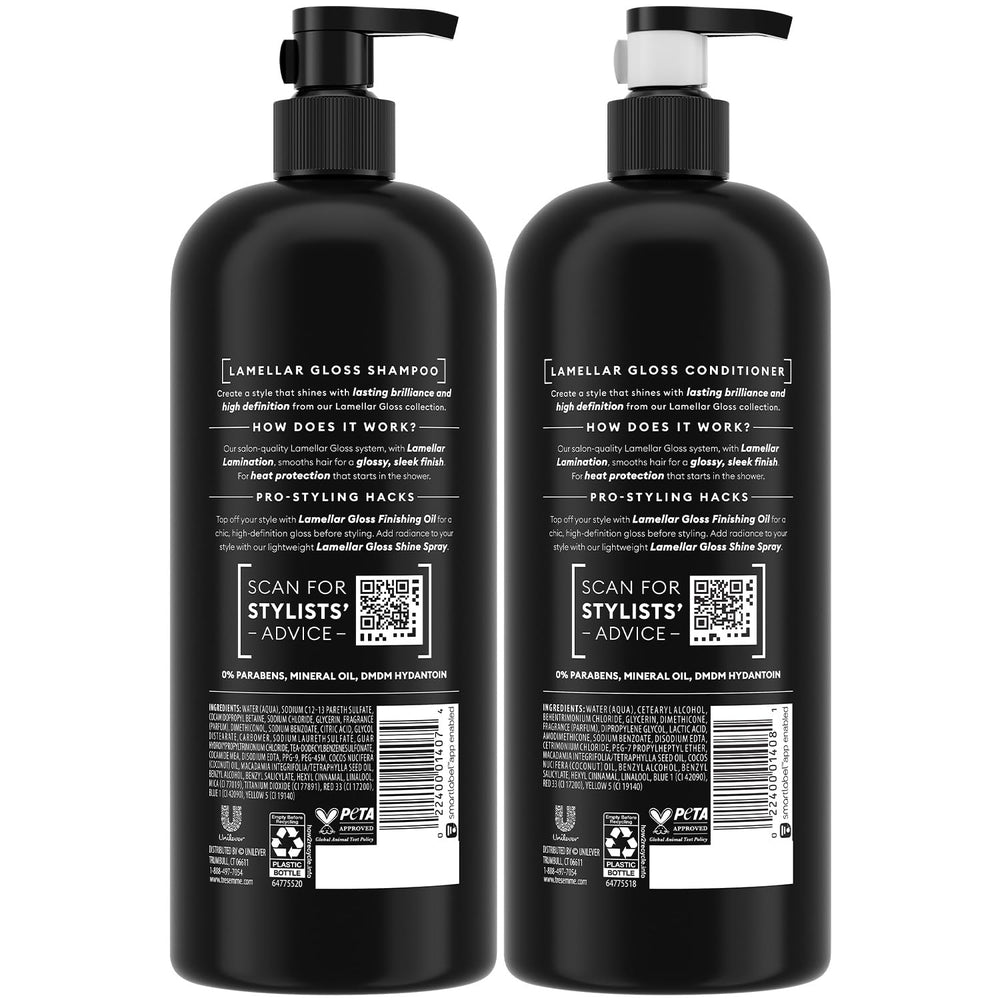 Après-shampoing TRESemmé Lamellar Gloss, flacon généreux pour démêlage facile
