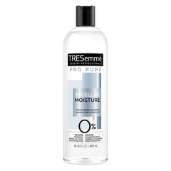 TRESemmé Pro Pure Micellar Moisture Shampoing, bouteille: hydratation légère et brillance.