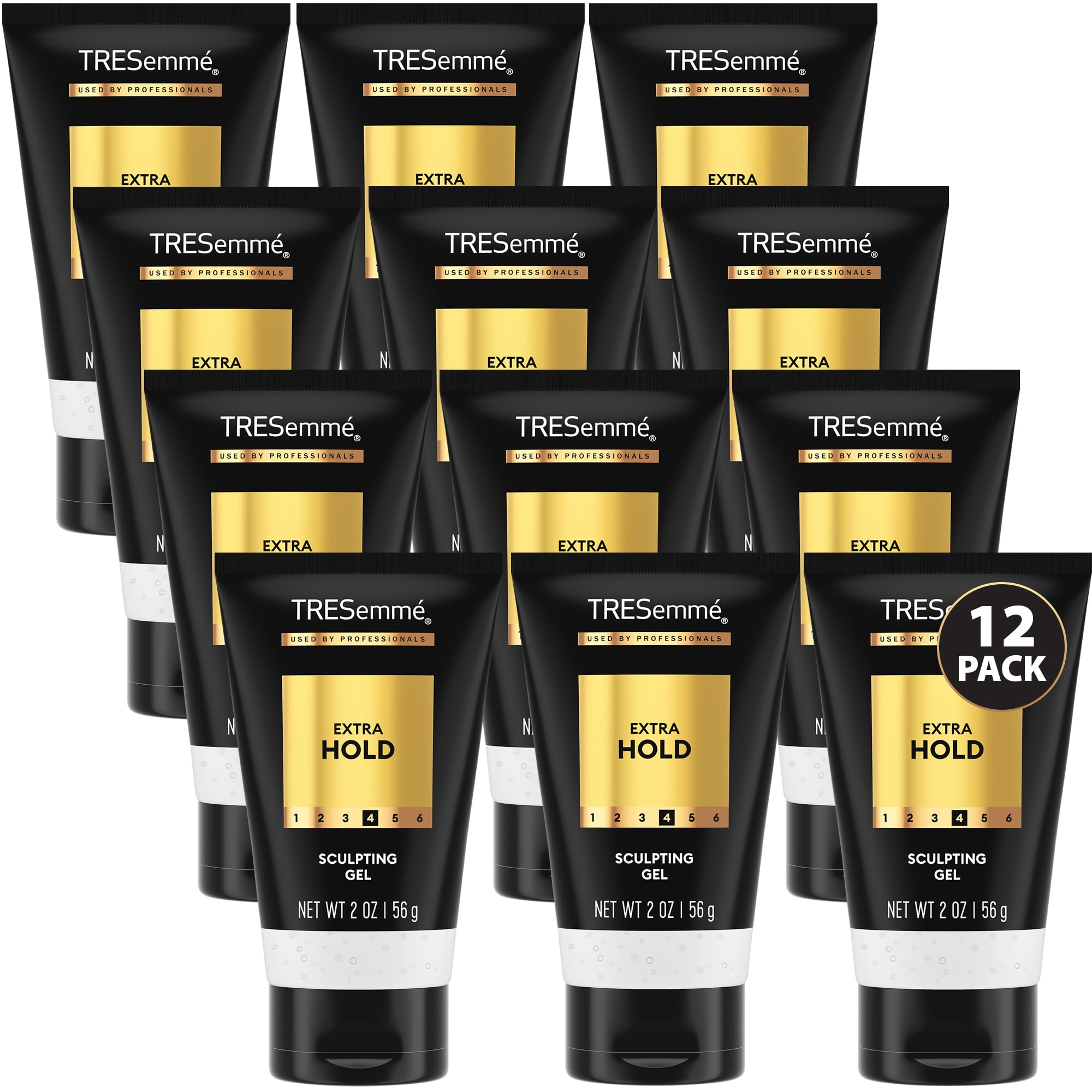 TRESemmé Sculpting Gel, bouteille anti-frizz offrant une tenue durable.