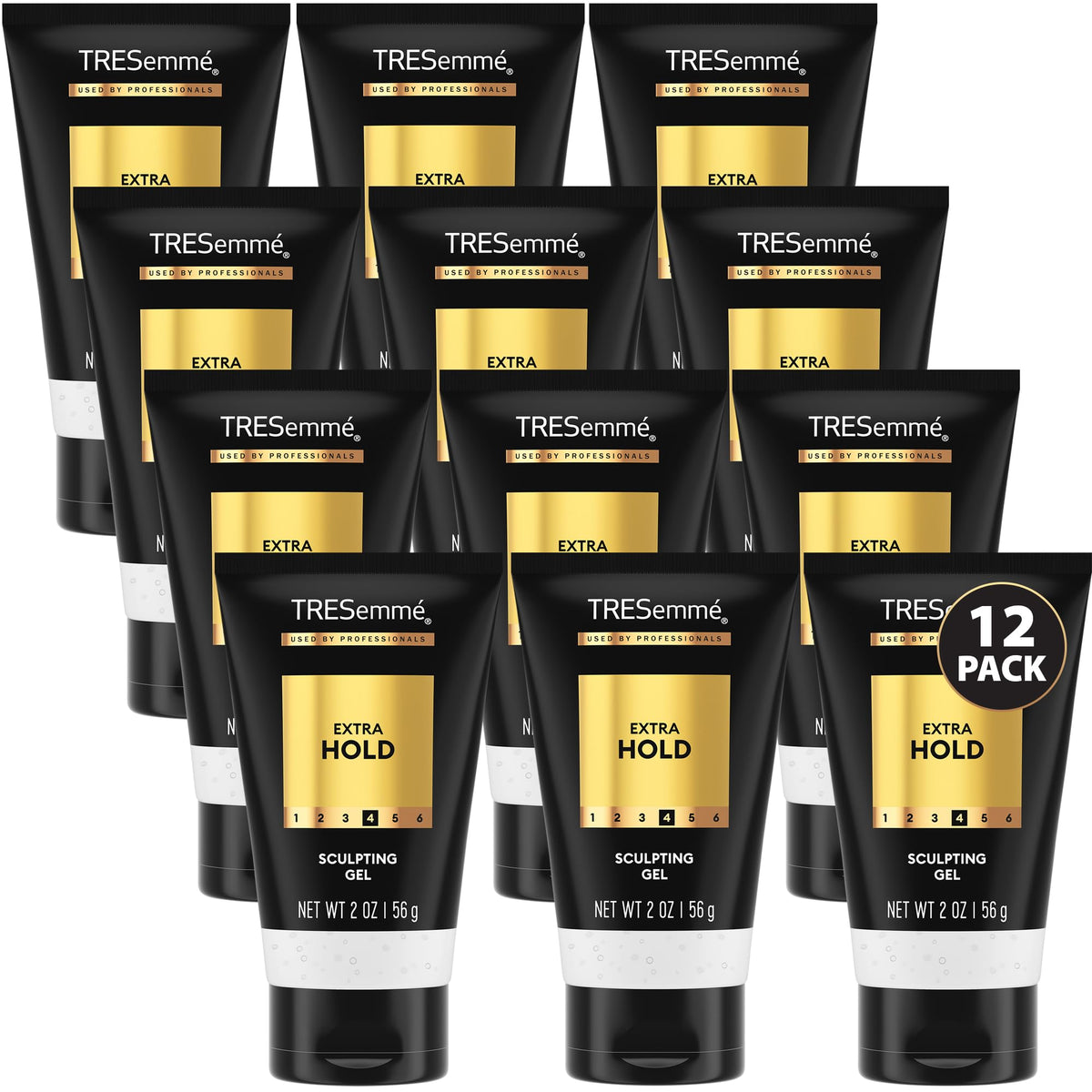 TRESemmé Sculpting Gel, bouteille anti-frizz offrant une tenue durable.