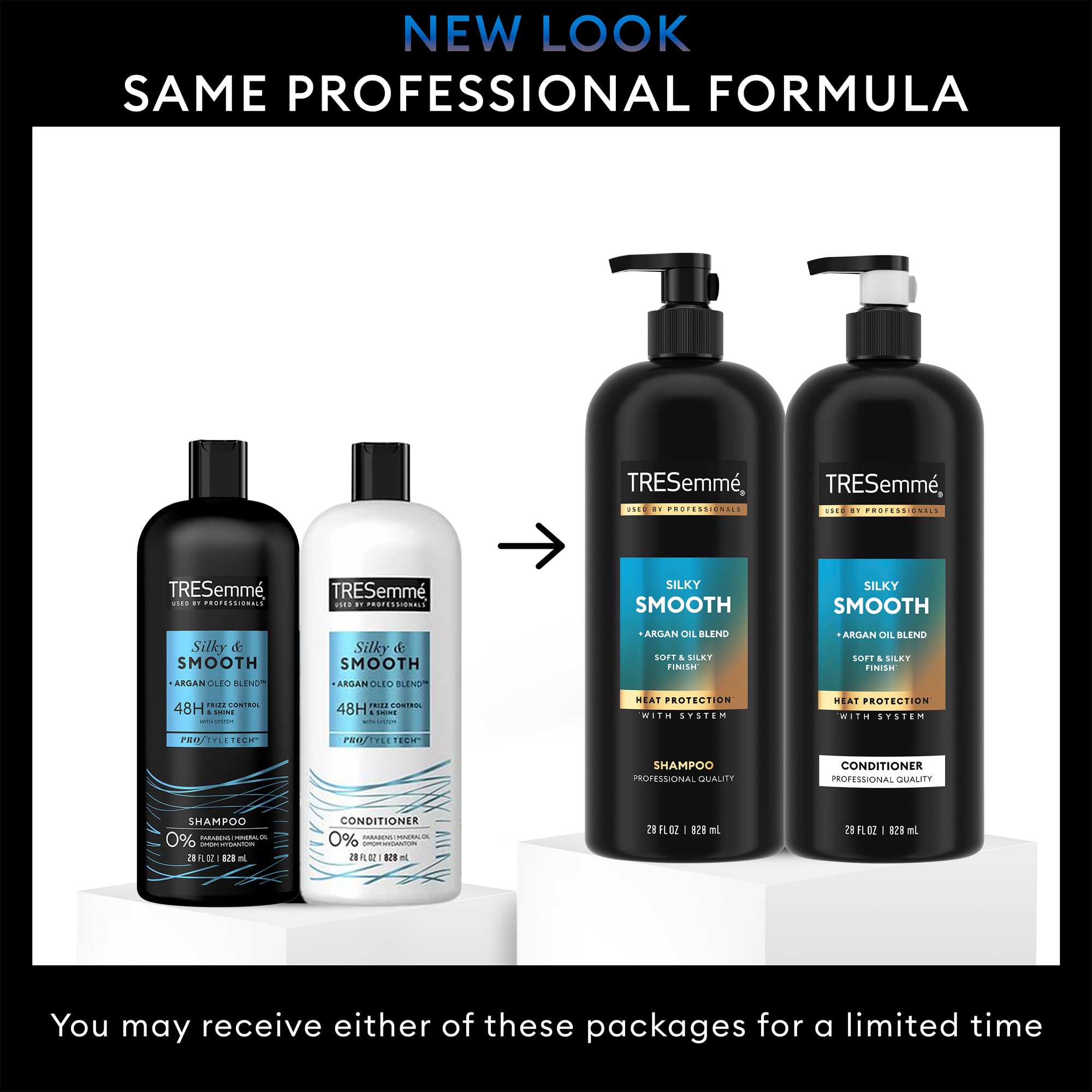 Shampoing TRESemmé équilibré en pH avec protéines de soie
