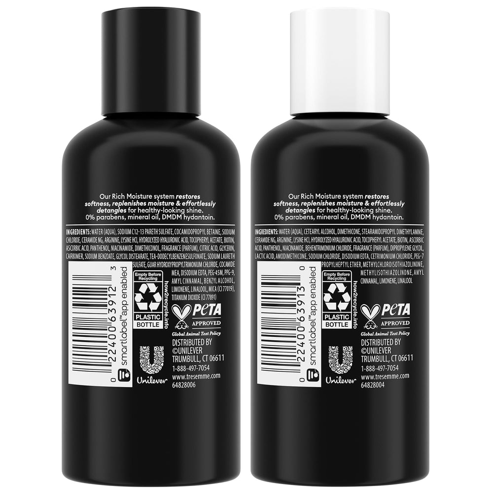 Shampooing hydratant TRESemmé format voyage pour hydration rapide