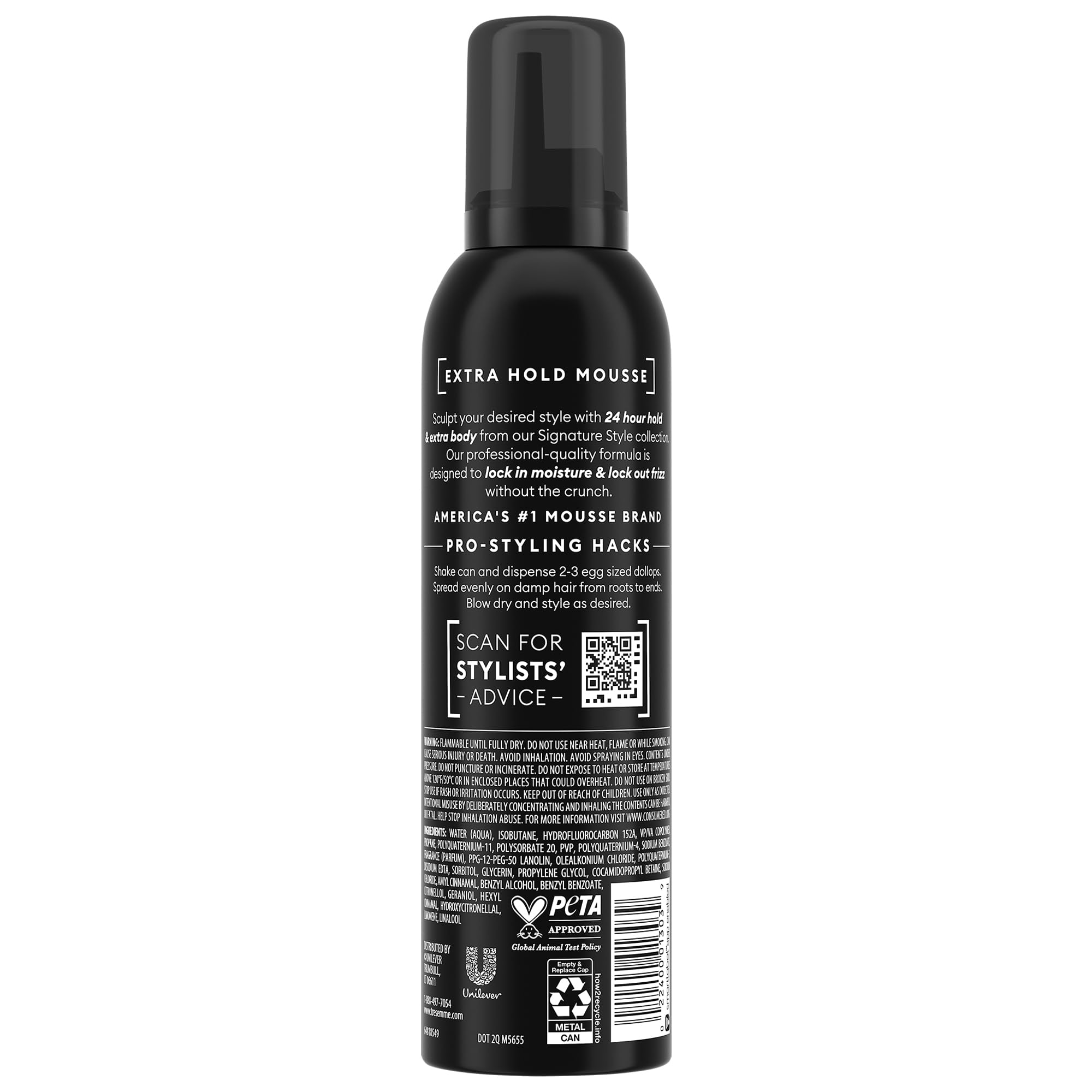 Texte descriptif montrant la texture légère de la mousse pour un style précis