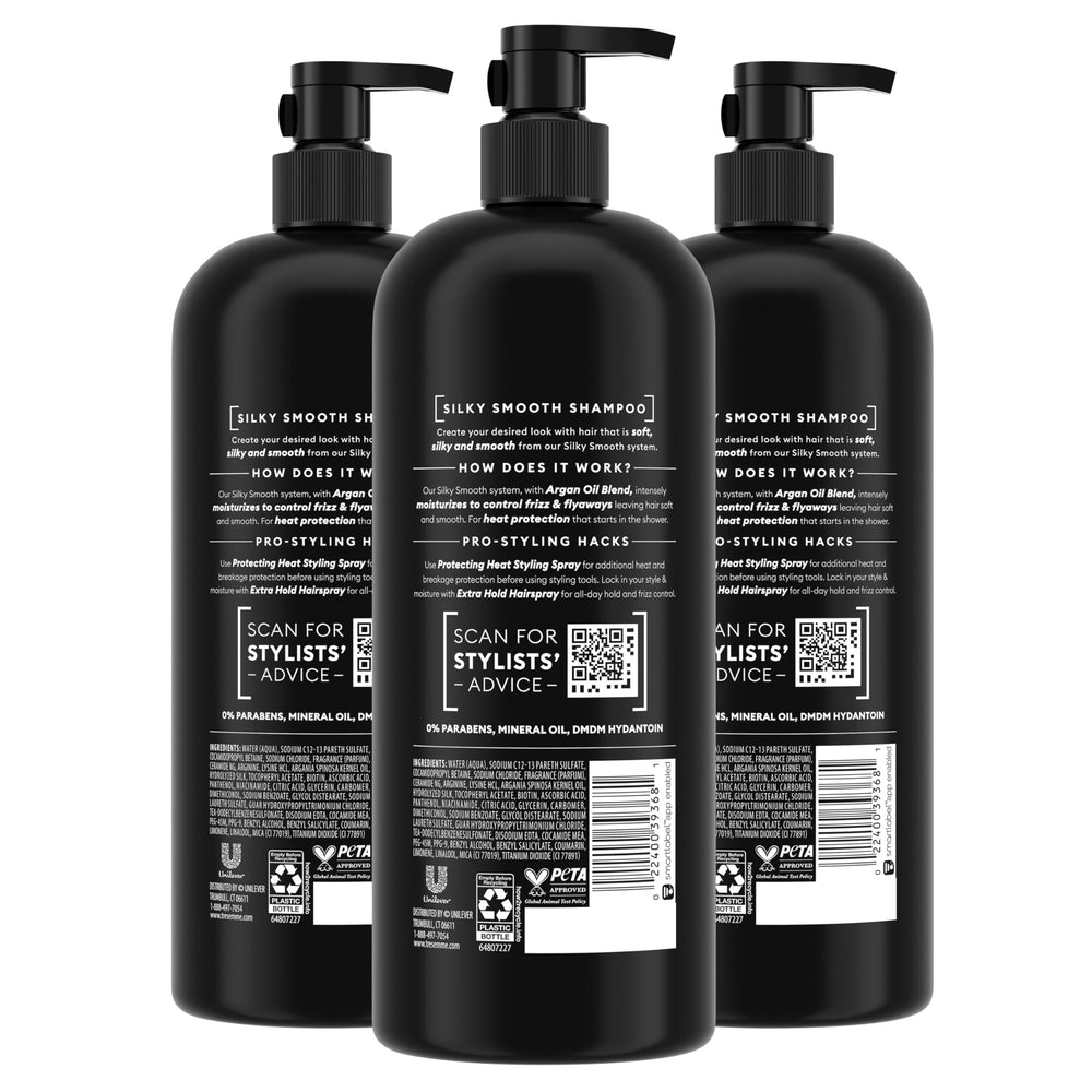 Shampoing TRESemmé Silky Smooth – huile d argan pour nourrir et protéger les cheveux