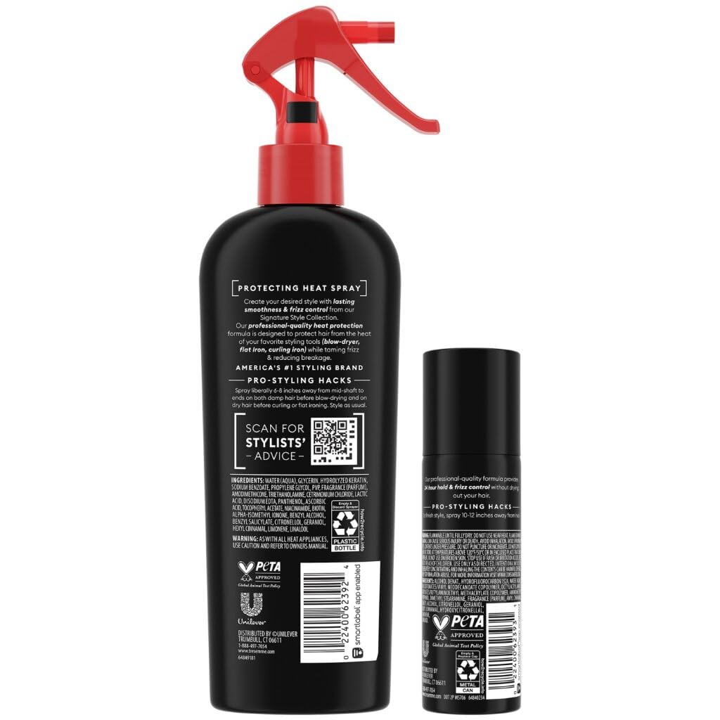 Spray protecteur thermique TRESemmé – kératine pour cheveux, usage quotidien.