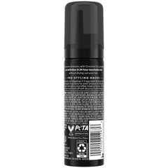 TRESemmé travel-size mousse 2oz bottle ideal for on-the-go styling.