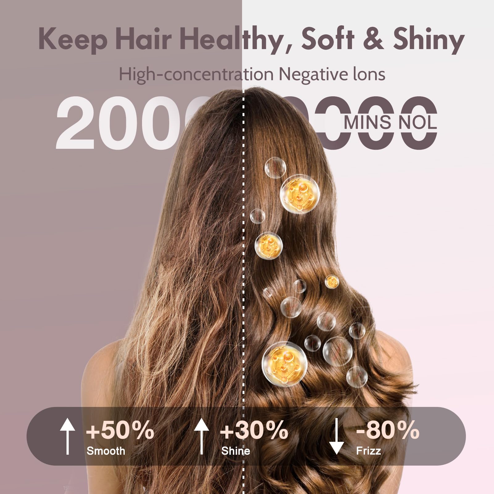 Profil arrondi et volume durable pour des boucles naturelles.