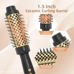Brosse thermique avec ions négatifs pour réduire les frisottis et lisser les mèches.