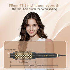 Brosse Or 24K Tresses Touch avec cinq réglages de chaleur pour tous les types de cheveux.
