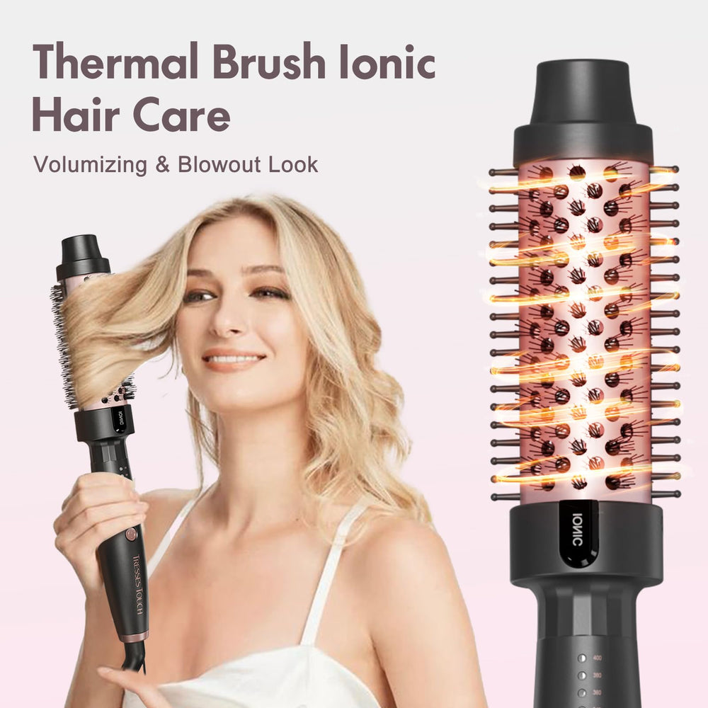 Réglages de température variés pour tous types de cheveux avec la brosse ionique.