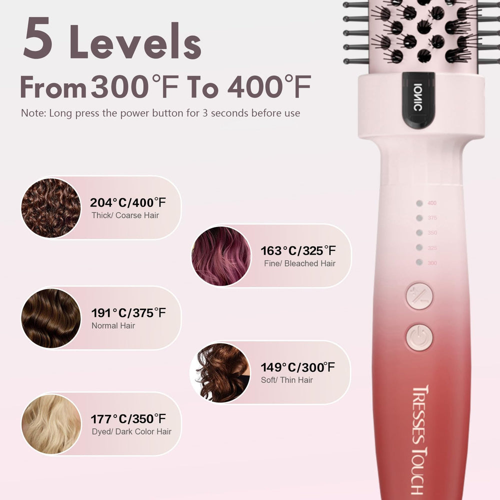 Brosse Tresses Touch offre volume boucles naturelles en un seul passage.