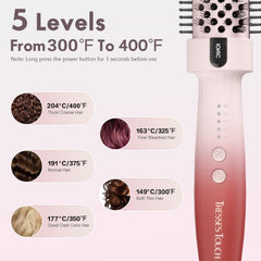 Brosse Tresses Touch offre volume boucles naturelles en un seul passage.